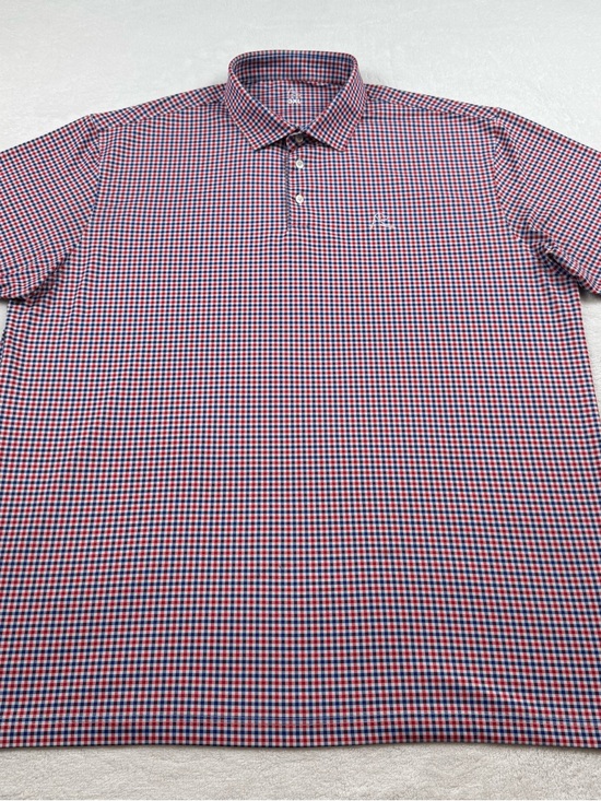 RHOBACK The patriot polo golf shirt men’s size 3XL Gingham check performance - Picture 2 of 12